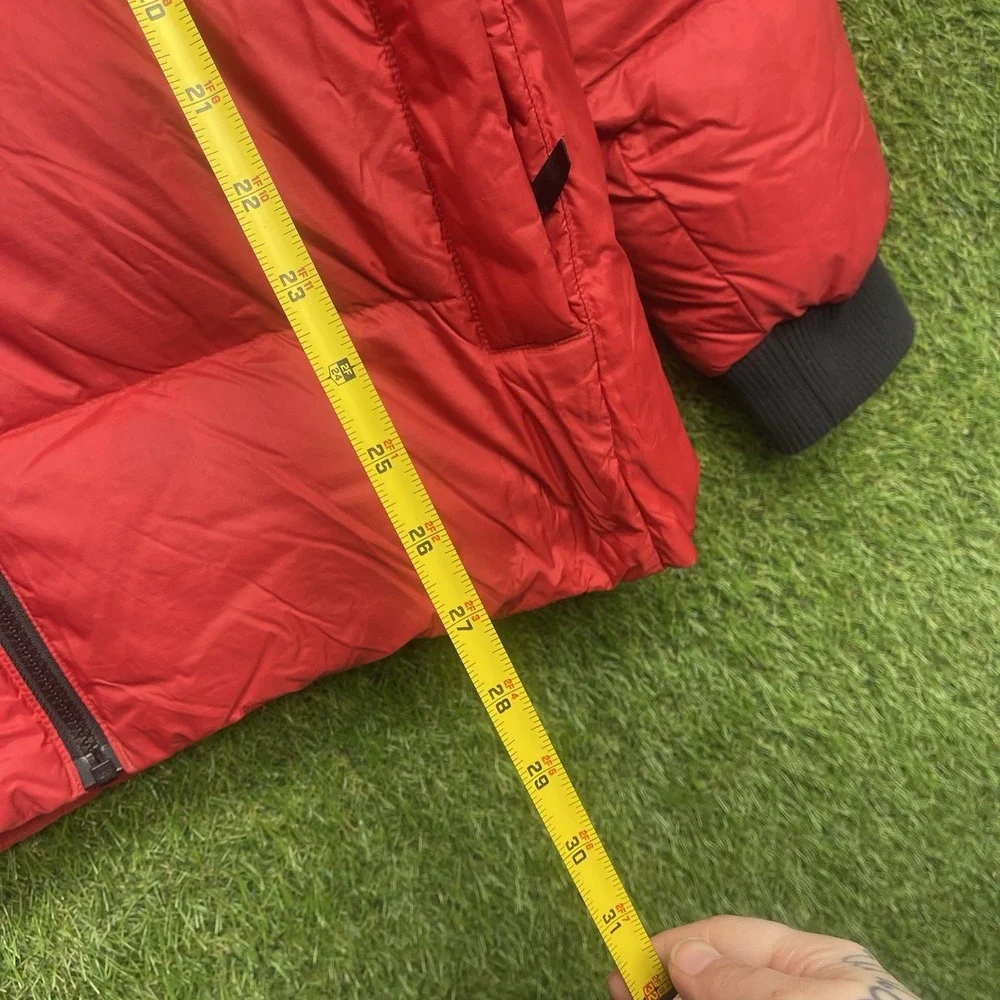 The North Face Dow Jacket Mens Medium Red Down Filled 700 Outdoor Puffer Hiking